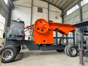 Stone Crusher Mobile Jaw Crusher With Vibrating Feeder Conveyor
