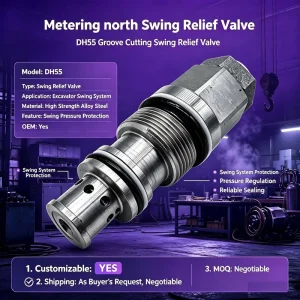 Swing Relief Valve Grooved Type YH 200 For DH55 Excavator Swing Safety Valve excavator spare parts Low MOQ