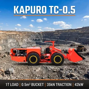 TC 0.5 Underground LHD Scooptram 1T Load 0.5m³ Bucket 42kW Diesel Narrow 1150mm for Mining Tunnel