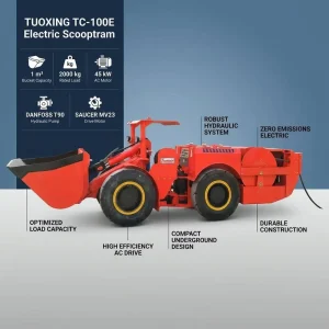 TC 100E Short Turning Radius CE Approved 1 Year Warranty Electric Underground Hydraulic Mining Load Haul Dump