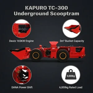 TC 300 3m³ Deutz BF6M1013 Engine Durable Anti Corrosion Design Underground Scooptram Diesel Mining LHD Loader