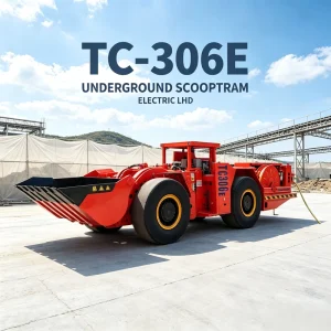 TC 306E 6 Ton 3m³ Electric Scooptram LHD Reduces Ventilation Cost by 50% Low Ventilation Battery Loader for Hot Deep Mines