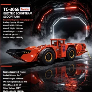 TC 306E LHD Loader 3 CBM Electric Scooptram for Underground Mining