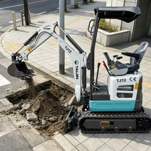 TJ12 1.2 Ton Mini Crawler Excavator EPA CE Euro5 Certified for Engine High Efficiency Motor Earthmoving Machine