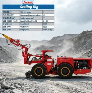TPX-104 Fully Automatic PLC-Controlled Underground Rock Breaker Trolley for Mining (Motor PLC) 7000kg 1-Year Warranty