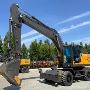Taian JIAHE 21 Ton Hydraulic Wheel Excavator CE Quality Construction Equipment Forestry Earth Moving Pump