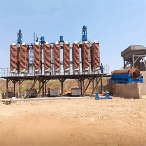 Tanzania 200tpd Gold Mining Concentrator Equipment Fiberglass Spiral Chute Gravity Separator Pump Low Noise CE ISO Certified