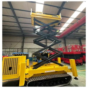 Three point CE ISO Certified 4m 6m 8m 10m 12m 14m Tracked Crawler Electric Mobile Vehicle Battery Wheel Alignment Scissor Lift