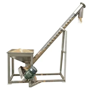 Tilted Feeding Stainless Steel Carbon Steel Chemical Powder Particle Screw Conveyor
