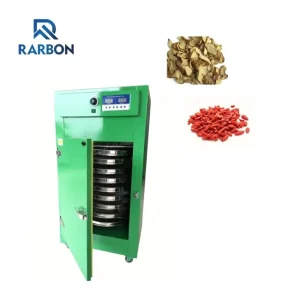 Timing Over Temp Alarm Rotary Tray Dehydrator High Temp Foam Insulation Commercial Drying Equipment