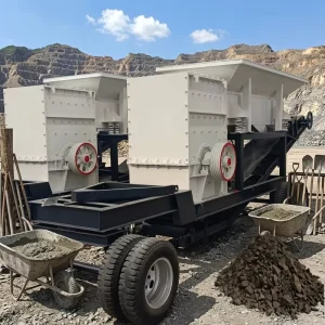 Tire Mobile Crusher Advantages Fast Transfer Low Fuel Consumption Road Access Flat Mine Demolition Site