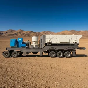 Tire Type Mobile Cone Crusher Station With Belt Conveyor for Efficient Stone and Ore Crushing