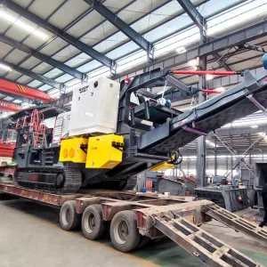 Track Mounted Jaw Cone Impact Crawler Mobile Crusher Bearing 80-520t/h Capacity Vibrating Screen for Rock Ore Processing