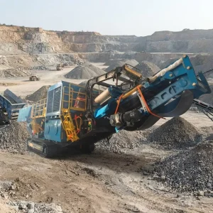 Track Mounted Portable Jaw Crusher 100t h Capacity for Mining Construction Secondary Crushing Applications