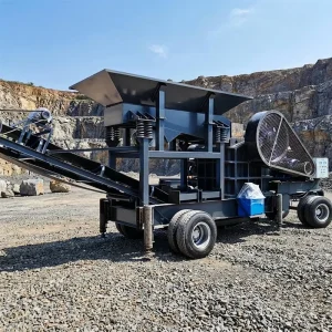 Tracked Electric Jaw Breaker Machinery Basalt Granite River Pebble Crushing Screening Washing Plant High Reliability
