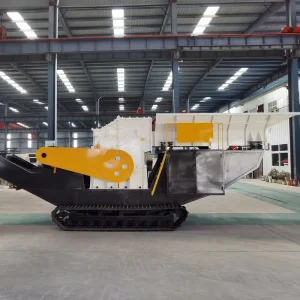 Tracked Hammer Crusher Plant Mobile Crawler Crusher PLC Controlled Engine Powered Low Downtime 100-350t/h Quick Relocation