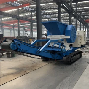 Tracked Mobile Jaw Crusher Diesel Engine Drive Remote Control Crawler Stone Crusher for Construction Waste Recycling