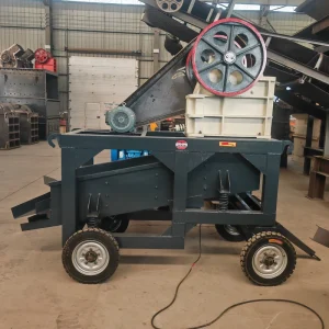 Trailer Mobile Jaw Stone & Gold Ore Crusher with AC Motor Mini Screening for Mining