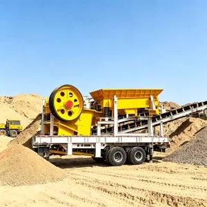 Trailer Mounted Mobile Jaw Crusher Plant No Foundation Required Portable Stone Breaking Machine for Highway Construction