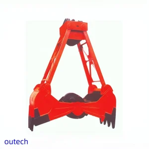 Truck Mounted Crane Grab Bucket Rubber Tyre Mobile Crane Clamshell Grab Coal Sand Grain Bulk Cargo Loading Unloading Engine