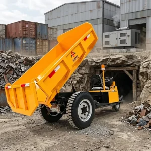 Tunnel 2.5 Ton 3 Ton Electric Hand Cart Small Flatbed Truck with Removable Seat Electric Handling Trolley Farm Transportation