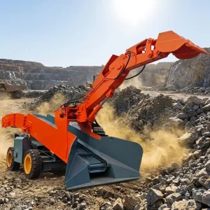 Tunnel Equipment Underground Small Mini Mining Excavator Wheeled Scraper Mucking Loader for Gold Mining