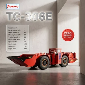 Tuoxing 3.5 M3 Scooptram Loader TC 306E Electric Series 6 Bucket Volume 90 kW Energy Saving 18.5 Ton LHD for Mining