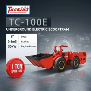 Tuoxing TC 100E Electric Scooptram 1m Bucket 45KW Energy Saving 7000kg for Underground Mining