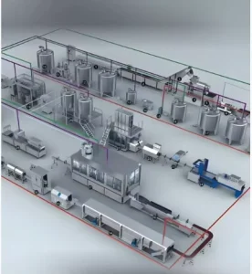 Turnkey Fruit Juice Production Line 2000 5000BPH Automatic Beverage Processing Machine for Factory Project