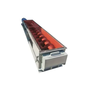 Twin Shaft Auger Conveyor Corrosion Resistant Body Adjustable Speed for Fertilizer Granule Agricultural Conveying System