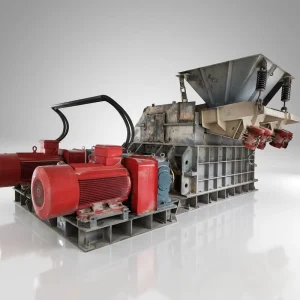 Twin Shaft Roller Crusher 150t/h for Coal & Gypsum Crushing with Gearbox
