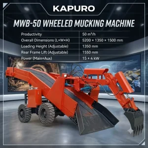 Tyre Muck Loader MWB 50 2800kg Gold Mineral Mining Mucking Loader
