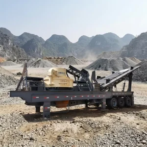 Tyred Mobile Sand Production Machine for Pebble Calcite and Marble Crushing