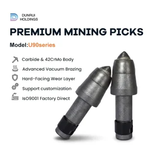 U90 Anti-Drop Vacuum Brazed Mining Cutter Picks Wear-Resistant Coal Mine Roadheader Teeth