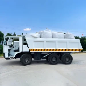 UK 25T Underground Ore Transport Vehicle 25T Rated Load with Independent Hydraulic Drive for Each Wheel