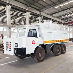 Underground Ore Transport Truck with Hydrostatic Six Wheel Drive and Multiple Mining Qualification Compliance