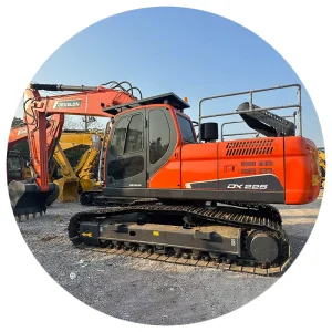 Used Dx225Lca Korea 23 Ton Crawler Excavator Diesel Hydraulic Genuine Parts Well Maintained Fob Cif