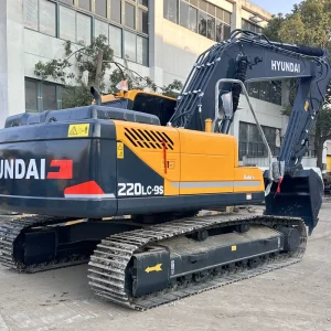 Used Hyundai R220-9S Hydraulic Crawler Excavator Original Korean 22Ton Highway Construction
