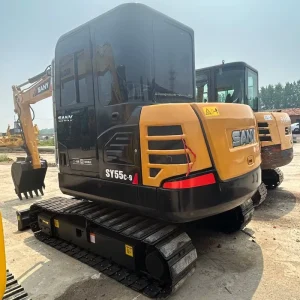 Used Sany SY55C-9 5.5Ton Mini Excavator Second Hand Sany SY60 SY75 Compact Hydraulic Digger