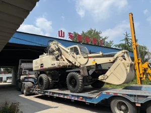 Used YH-210-E Wheel Excavator with Cummins Engine High Efficiency Gearbox & Motor 1 Year Warranty
