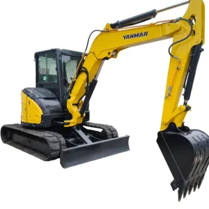 Used Yanmar VIO55-6B Small Hydraulic Crawler Excavator 5Ton Mini Digger with Gearbox Pump Rubber Track & Thumb
