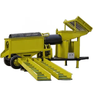 Vein Rock Gold Washing Trommel Plant Machine with 100 TPH Capacity for Mining Ore Processing