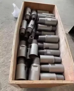 Versatile 3 1 2″ Steel Drill Rod Adapter Multi Size Compatibility for Rock Drilling Construction Used New Quarry Foundation