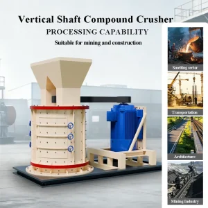 Vertical Compound Crusher Shaft Stone Crushing Plant PFL1000 Rock Vertical Coal Hammer Crusher Quartz Stone Crushing Sand Maker