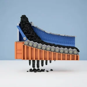 Vibrating Roller Screen Equipment with Engine Driven Manganese Steel Discs for Durability
