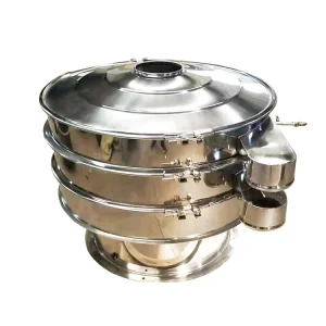 Vibratory Rotary Sieve Multi Layer Screen Mesh Stainless Steel Body Food Fine Powder Size Classification Sieving Equipment Motor