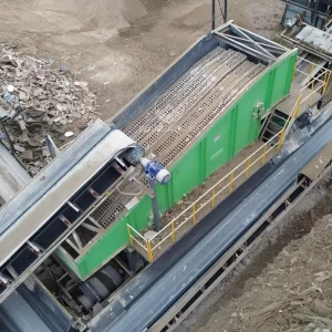 WANGAO High Efficiency Bouncing Screen Machine Municipal Waste Sorting Ballistic Separator Bearing PLC Control 98% 99%