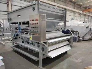 Wastewater Treatment Automatic Gravity Belt Thickener Slurry Separator Filter Press Sludge Dewatering Machine SS304 Motor Pump