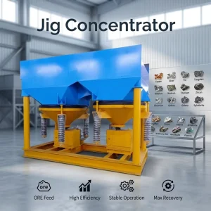 Water Saving Anti Blockage Mineral Jig Separation for Raw Placer Gold Fine Particle Ore Washing Classification