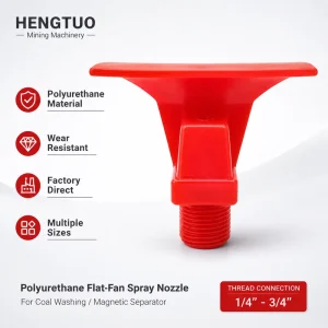 Wear Resistant Polyurethane Spray Nozzle for Coal Washing Plant Mining Equipment Threaded Water Spray Nozzle